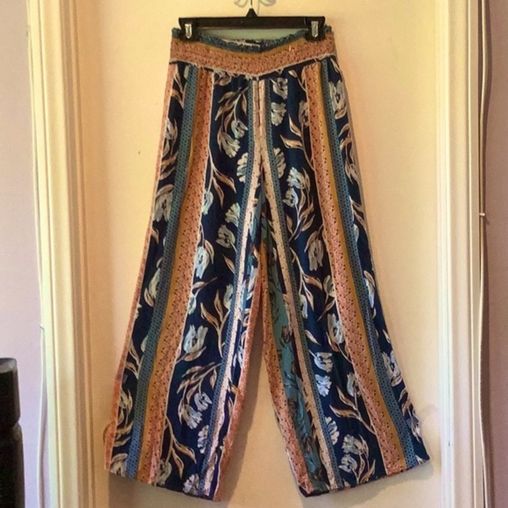 Boho Summer Yoga floral Loose Fit Pull On Pants